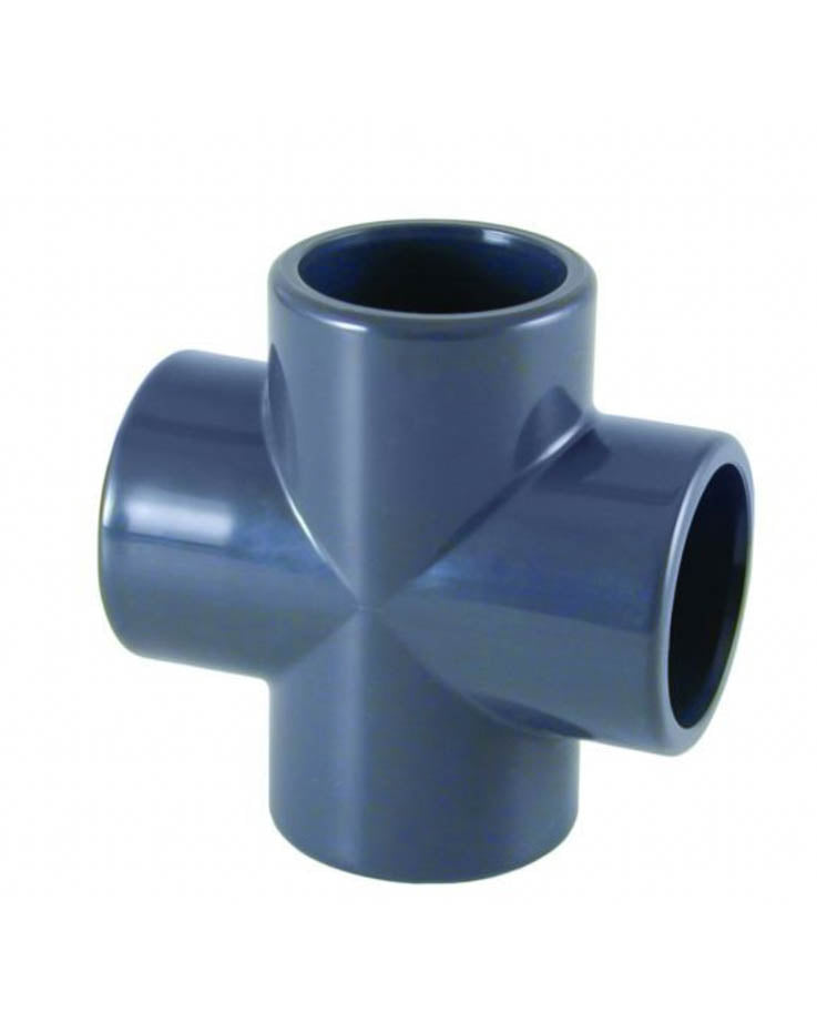 SiBO PVC Kreuzstück Ø 32–110 mm mit 4 Klebemuffen