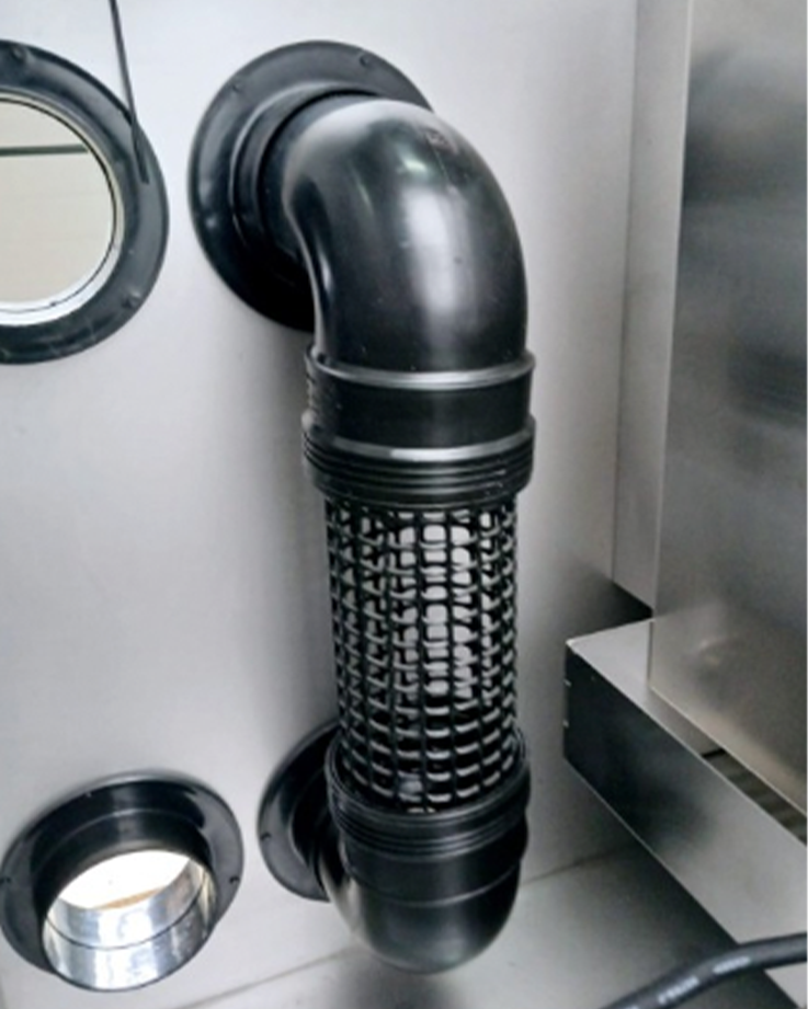 Ansaug-Gitterrohr-Set (1 Gitterrohr, 2x Bogen)