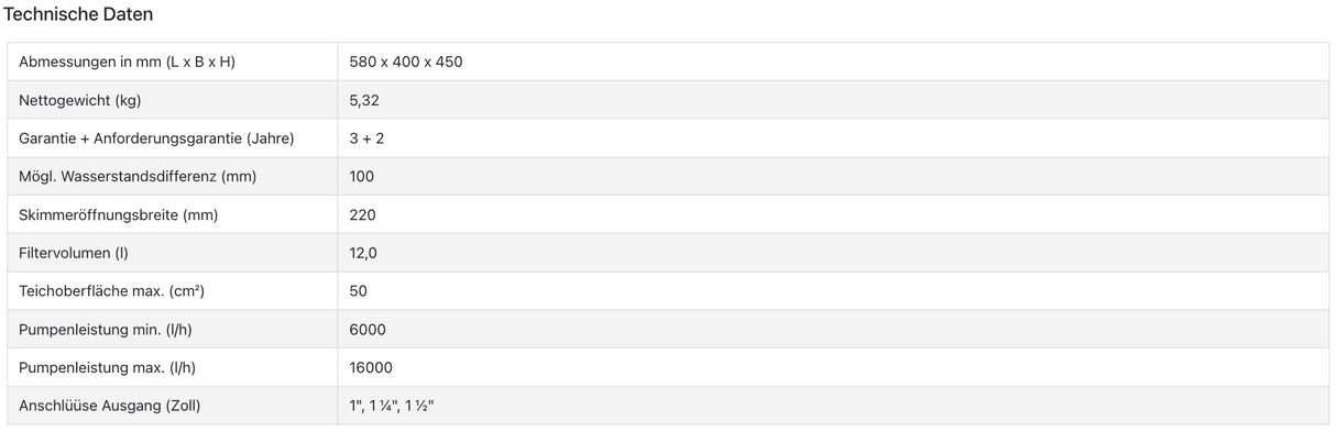 Oase BioSys Skimmer+