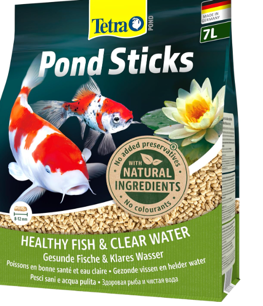 Tetra Pond Sticks - Fischfutter für alle Teichfische, unterstützt gesunde Fische und klares Wasser im Teich