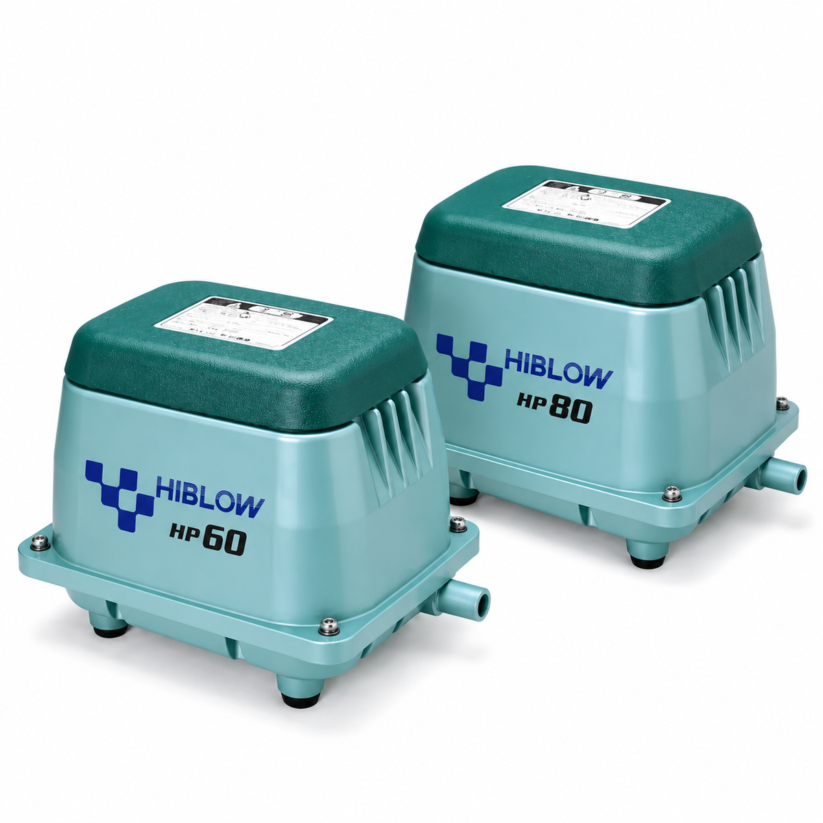 Hiblow Luftpumpe Teichbelüfter Koiteich Belüfter Sauerstoffpumpe Teich Membranpumpe Aquarium Luftpumpe leise energieeffizient langlebig Teichbelüftung Filterbelüftung Fischteich