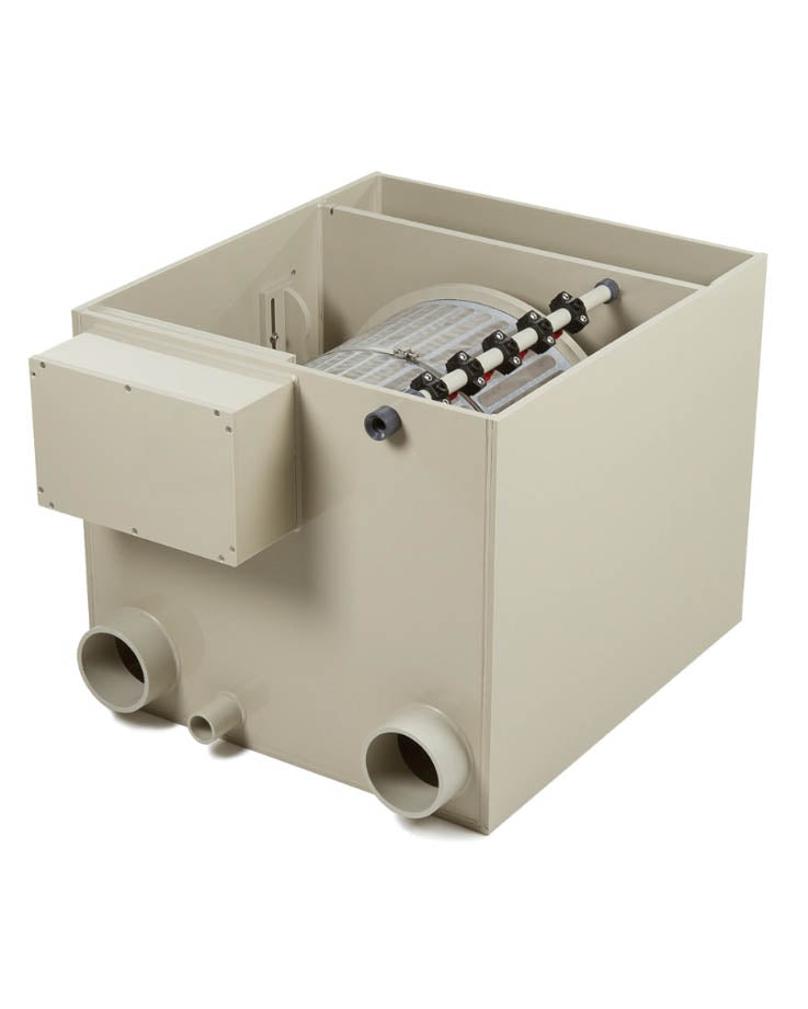 DVS PP22 Trommelfilter mit Steuerung und optionaler Spülpumpe