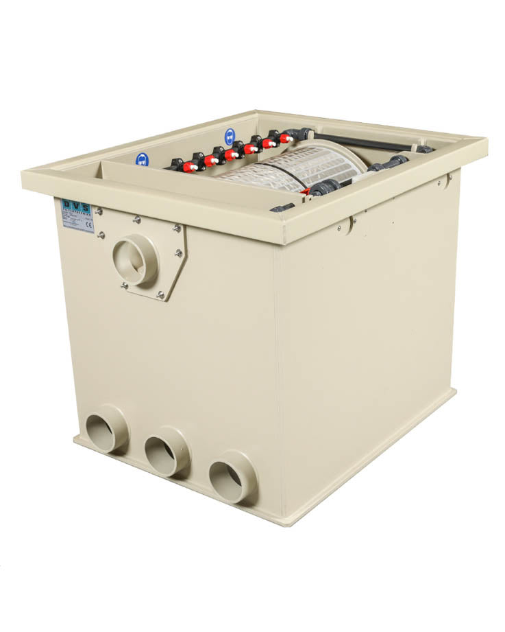 DVS Trommelfilter PP35-P mit integrierter Spülpumpe für einfache Installation