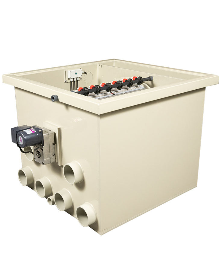 DVS Trommelfilter PP65-P mit integrierter Spülpumpe für große Koi und Schwimmteiche