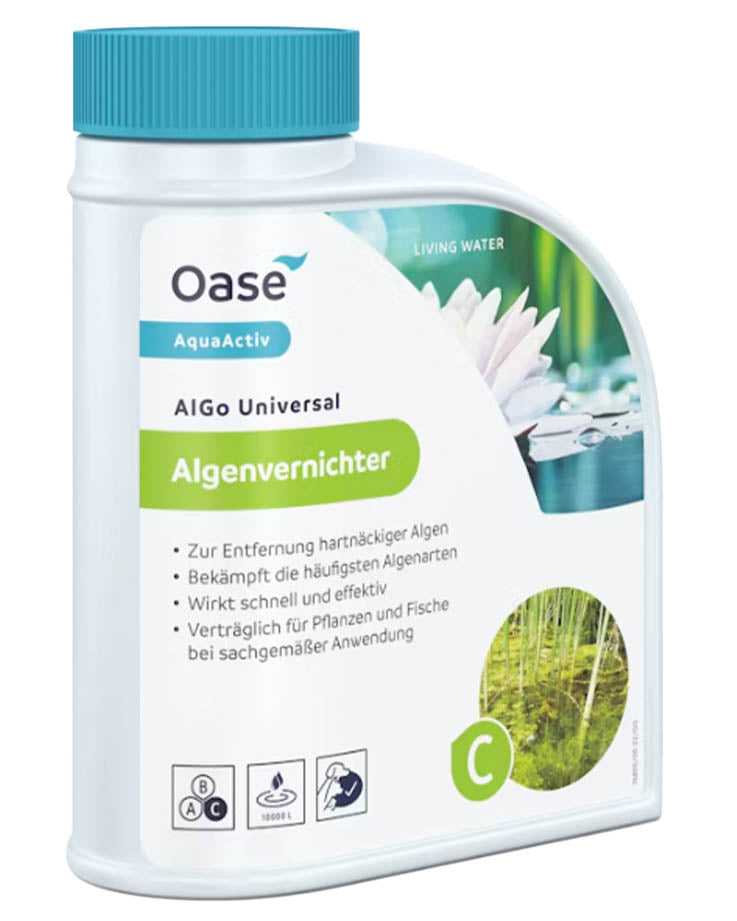 Oase AquaActiv AlGo Universal Plus – Algenbekämpfungsmittel für Gartenteiche (Flasche)