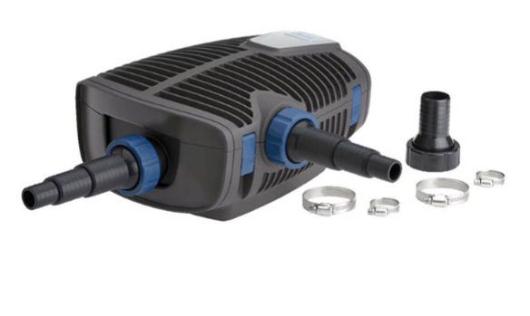 Oase AquaMax Eco Premium Teichpumpe mit Schlauchanschlüssen und Zubehör für Koi-Teiche