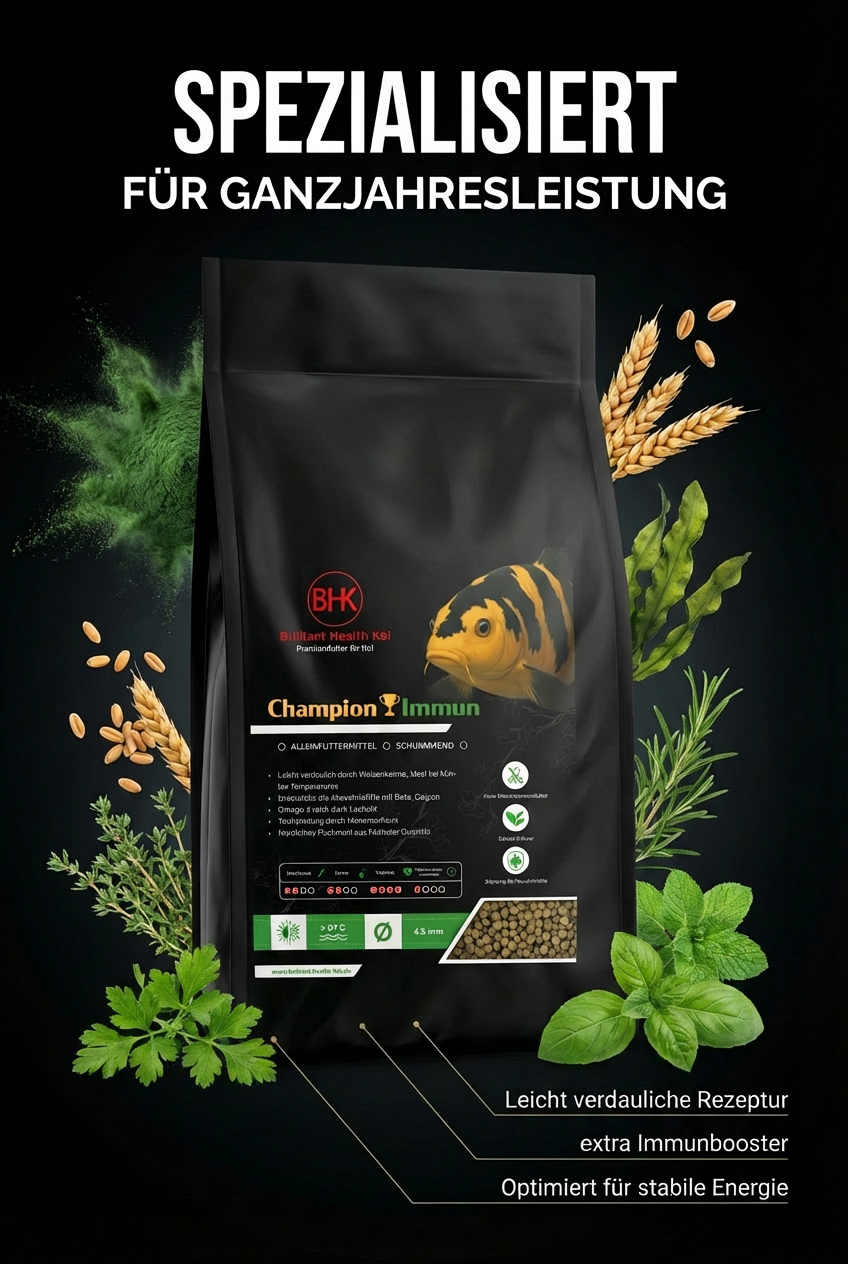 BHK Champion Immun Koi Futter fĂŒr Ganzjahresleistung und starke VitalitĂ€t
