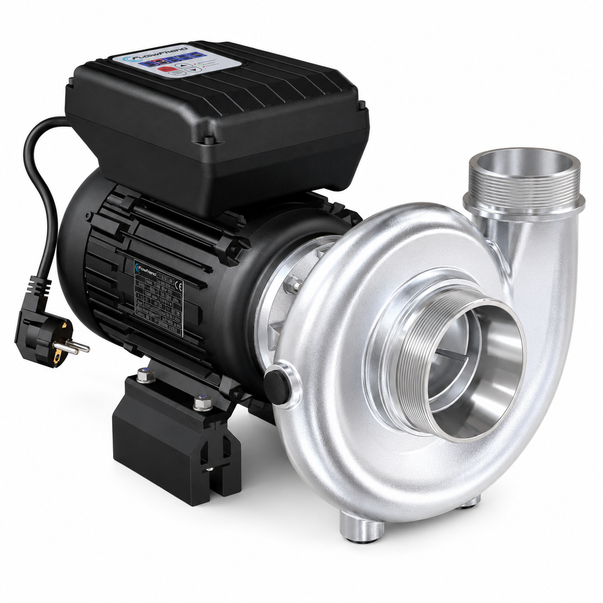 FlowFriend Premium HPN110 regelbare Hochdruckpumpe mit Edelstahl-Pumpengehäuse für Teichanlagen, Aquakultur und professionelle Wassersysteme