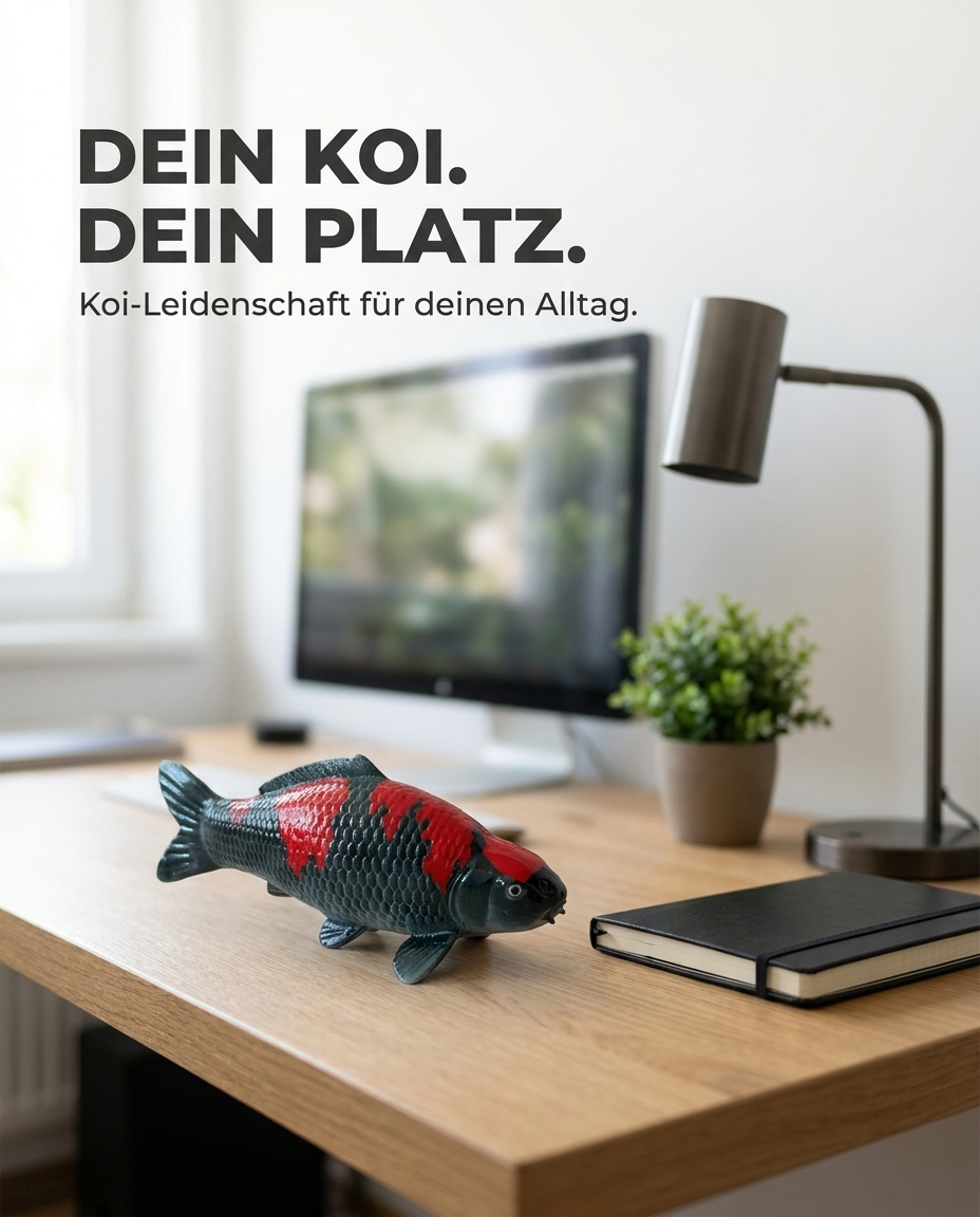 Goshiki Koi-Figur als vielseitige Deko für Schreibtisch, Wohnbereich, Regal oder persönlichen Lieblingsplatz