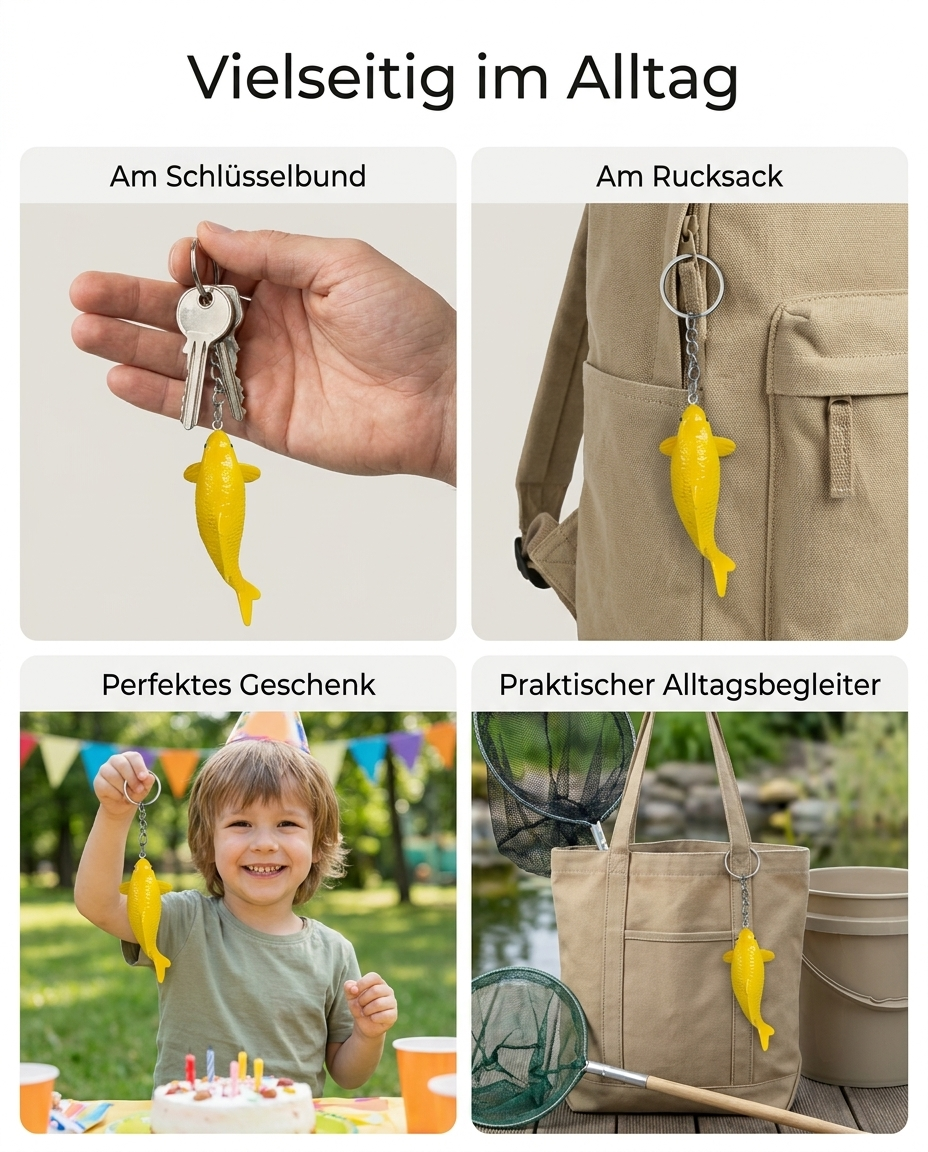 Limitierte Koi Figur Yamabuki Schlüsselanhänger – handbemalte Koi Schlüsselanhänger