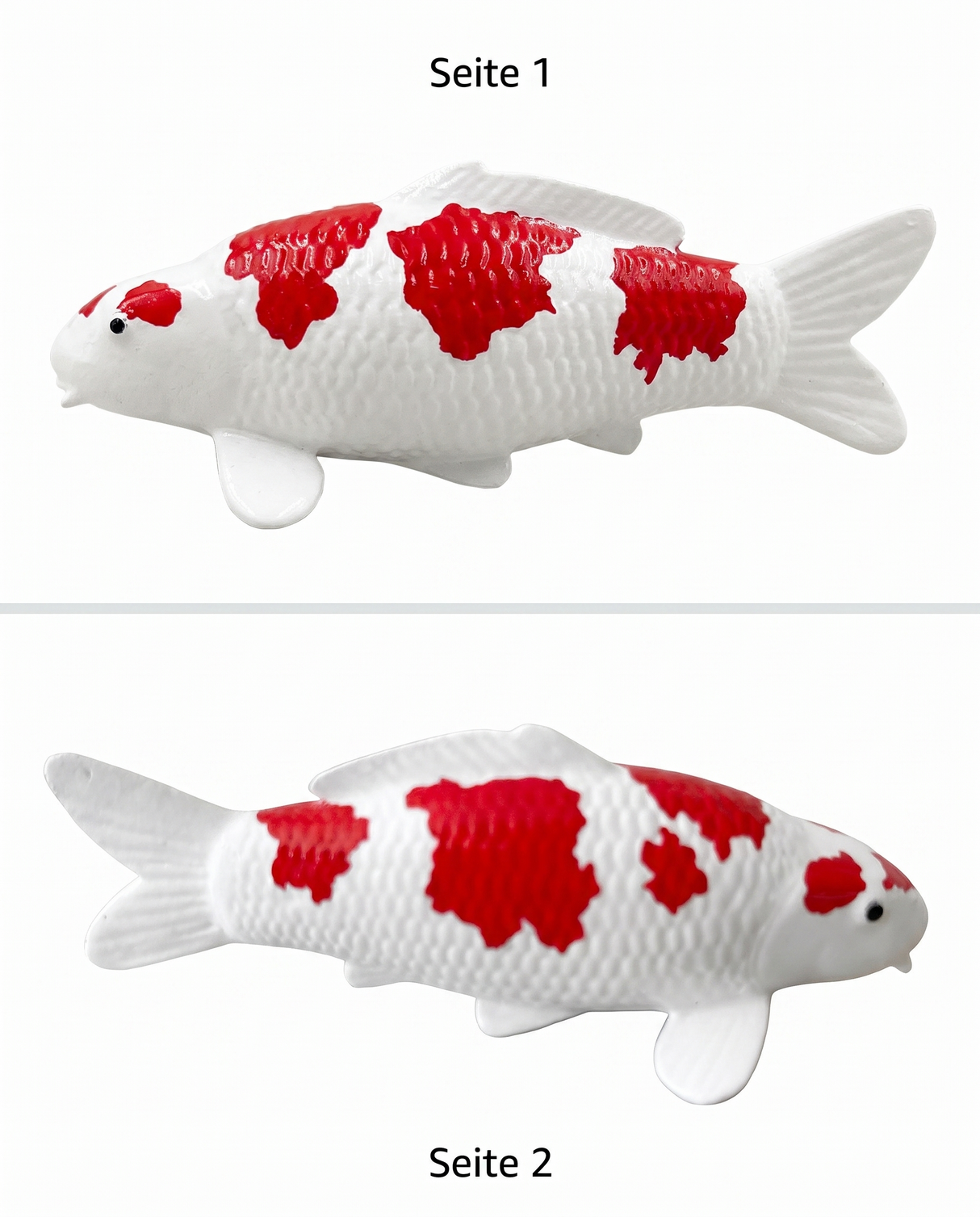 Limitierte Koi Figur Kohaku 5 - handbemalte Koi Figuren stilvolle Teich- & Gartendekoration
