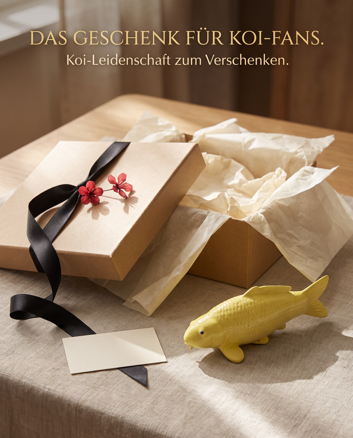 Karashigoi Koi-Figur als stilvolle Geschenkidee und edle Japan-Deko für echte Koi-Liebhaber