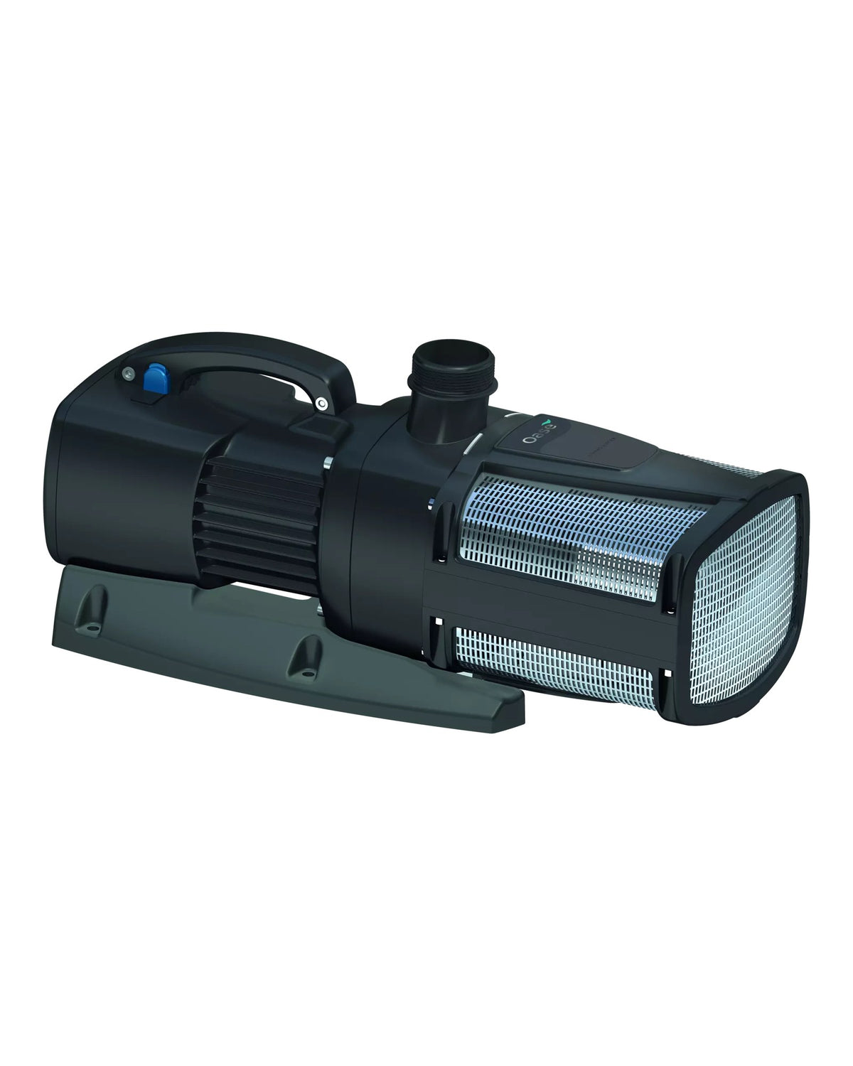 OASE Aquarius Eco Expert 36000/44000 von der Griffseite mit blauem DFC-Schalter