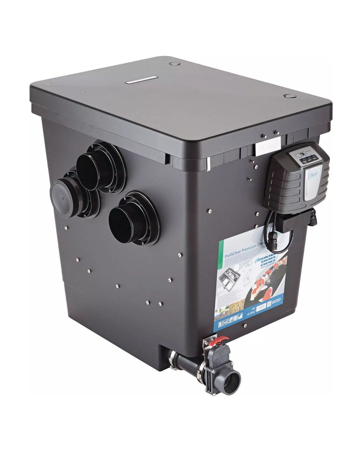 OASE ProfiClear Premium Compact-M Gravitation schräg von der Seite mit Steuereinheit