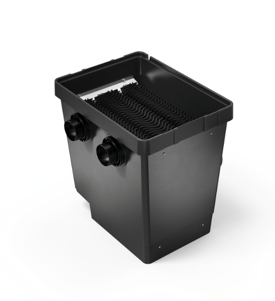 OASE ProfiClear Premium Ablaufmodul L mit ClearWave-Filterelementen für die biologische Endfilterung in Koiteichen und modularen Teichfilteranlagen.