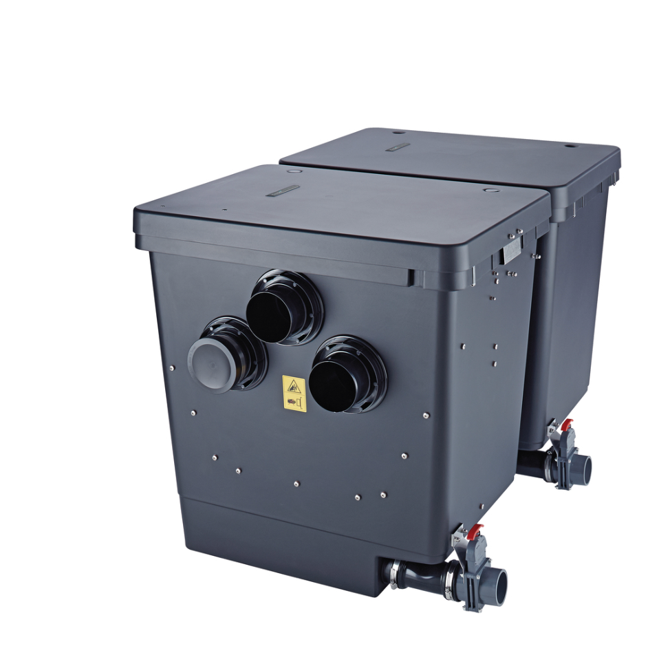 OASE ProfiClear Premium Compact-M Gravitation OC Trommelfilter mit Filterkammer und Anschlüssen
