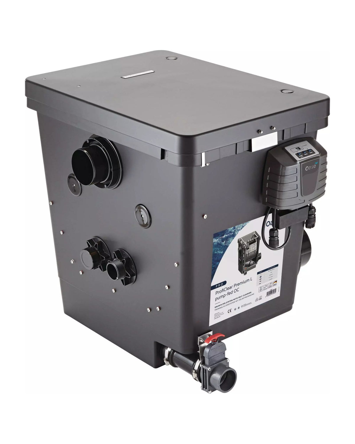 OASE ProfiClear Premium TF-L gepumpt OC mit 2″-Zuläufen, Steuereinheit und Schmutzablass