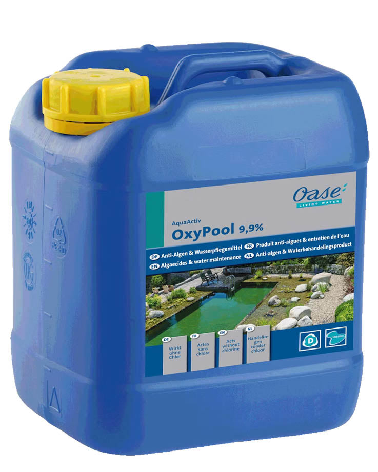 Oase Teichschutzmittel OxyPool 20 l – Aktivsauerstoff gegen Algen, Bakterien und Pilze im Teich