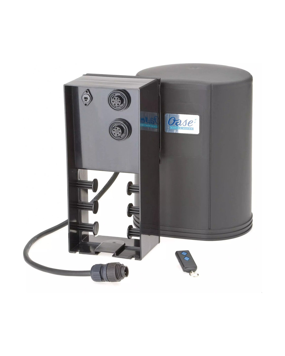 Externe Steuerung des OASE Water Jet Lightning mit Anschlusskabel und Handsender