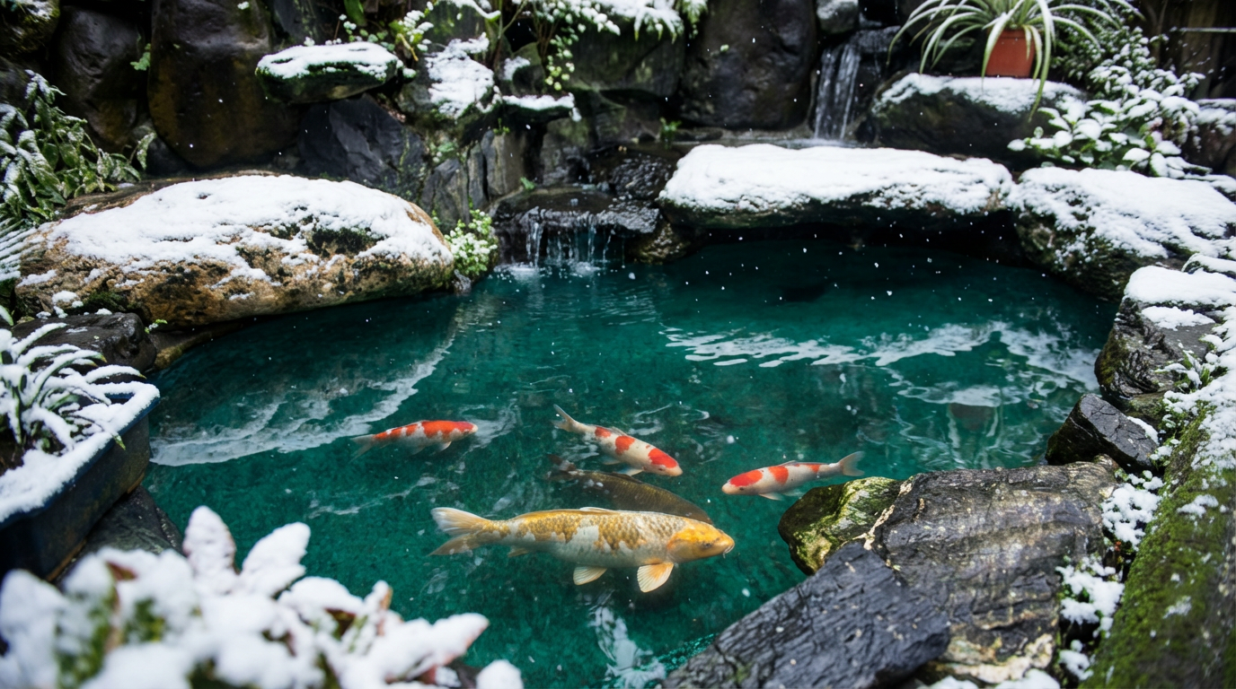 Winterruhe im Koiteich – Was bei  deinen Koi wirklich passiert ❄️