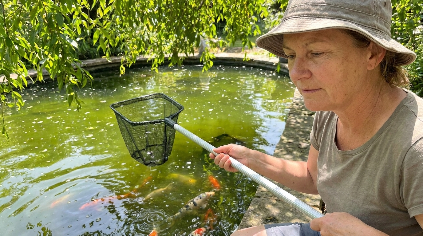 🌞 SOMMER: Hitze, Algen, klares Wasser – den Koiteich sicher durch heiße Tage bringen 🌿🐟