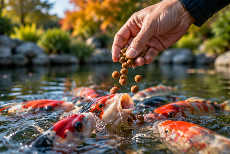 🍂 Koi im Herbst richtig füttern – welches Futter ist bei welcher Temperatur das Richtige?