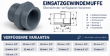 PVC Einsatzgewindemuffe PN 16