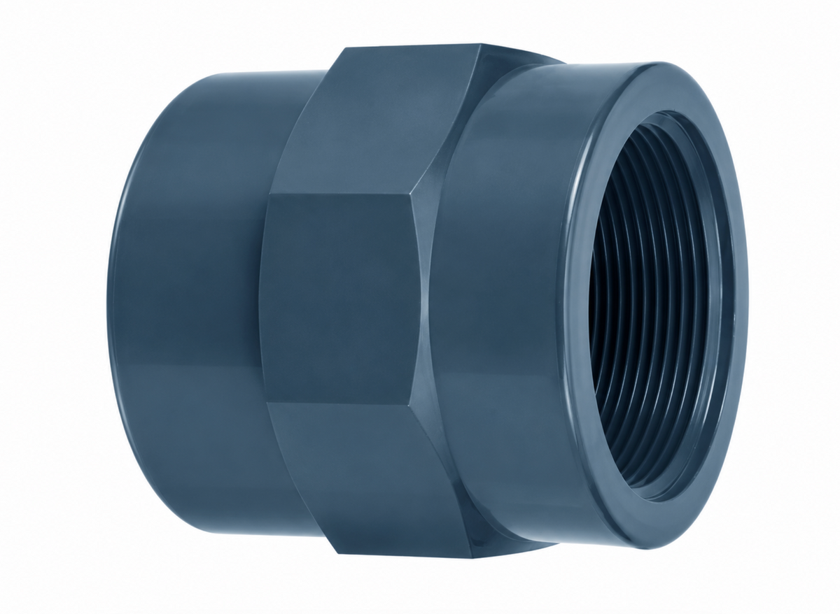PVC Gewindemuffe mit 2x Innengewinde PN 16