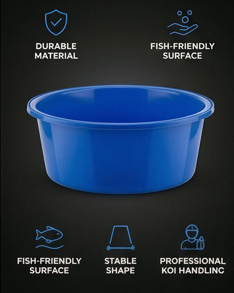 Blaue robuste Kunststoffschale mit fischfreundlicher Oberfläche für Koi Transport