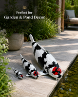 Limitierte Koi Figur Tancho Showa – handbemalte Koi Figuren stilvolle Teich- & Gartendekoration