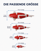 Limitierte Koi Figur Kohaku 1 handbemalte Koi Figuren stilvolle Teich- & Gartendekoration