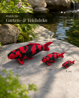 Limitierte Koi Figur Hi Utsuri – handbemalte Koi Figuren stilvolle Teich- & Gartendekoration
