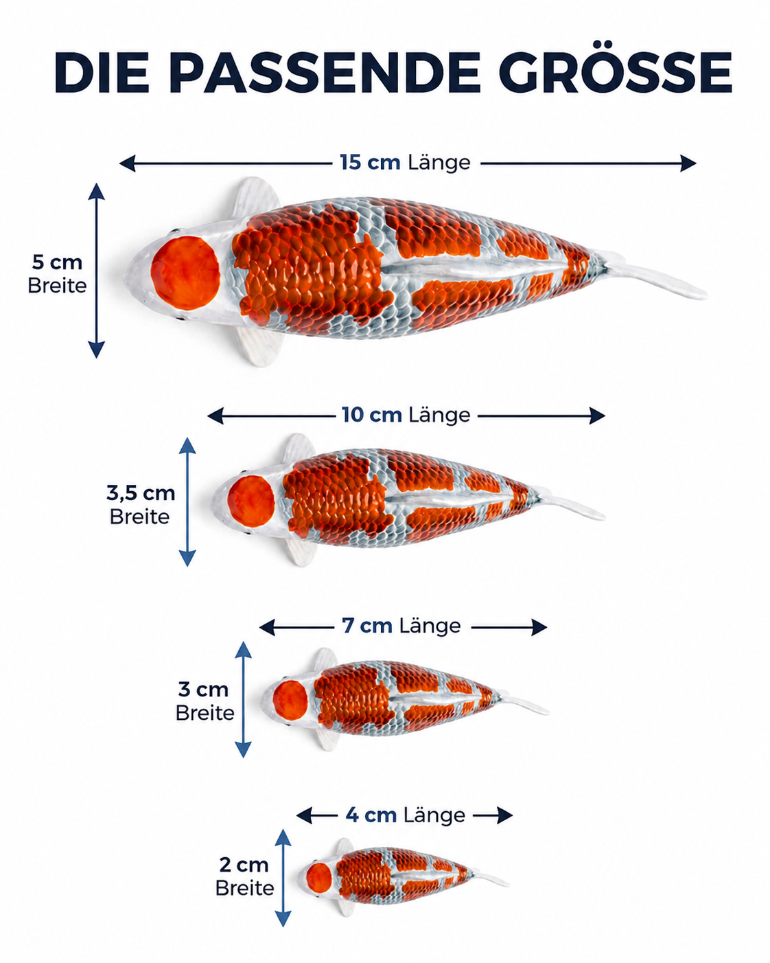 Limitierte Koi Figur Maruten Kujaku - handbemalte Koi Figuren stilvolle Teich- & Gartendekoration (Kopie)
