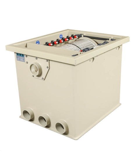 DVS Trommelfilter PP35-P mit integrierter Spülpumpe für einfache Installation