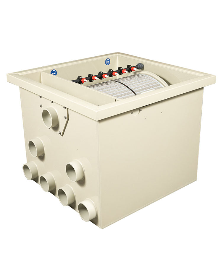 DVS Trommelfilter PP65-P mit integrierter Spülpumpe für große Koi und Schwimmteiche