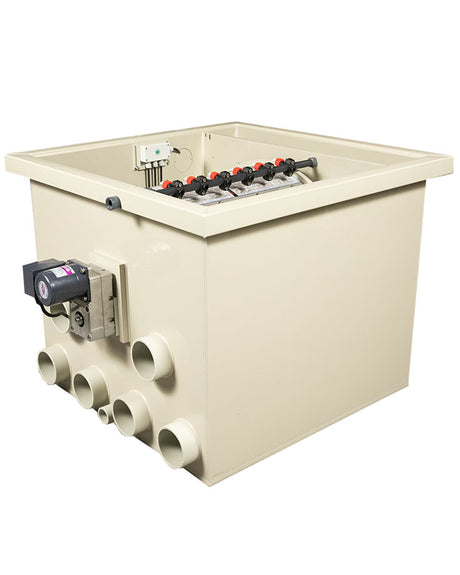 DVS Trommelfilter PP65-P mit integrierter Spülpumpe für große Koi und Schwimmteiche