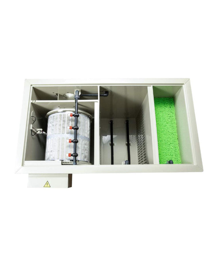 DVS Trommelfilter System mit Anschlüssen und automatischer Reinigung