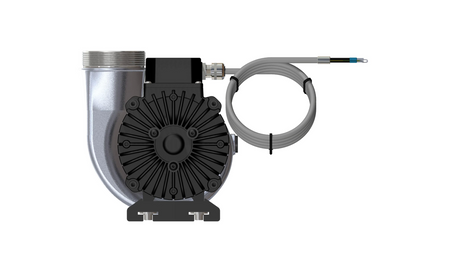 FlowFriend Junior Teichpumpe Frontansicht 40000 l/h Laufrad Permanentmagnetmotor Koiteich Schwimmteich Aquakultur Filterpumpe IP67 5,5 m Förderhöhe