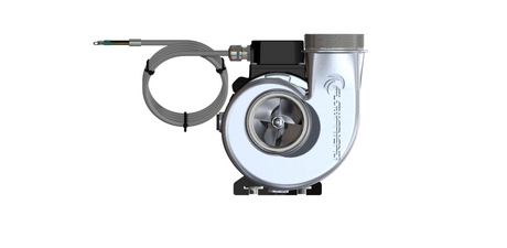 FlowFriend Junior Teichpumpe Frontansicht 40000 l/h Laufrad Permanentmagnetmotor Koiteich Schwimmteich Aquakultur Filterpumpe IP67 5,5 m Förderhöhe