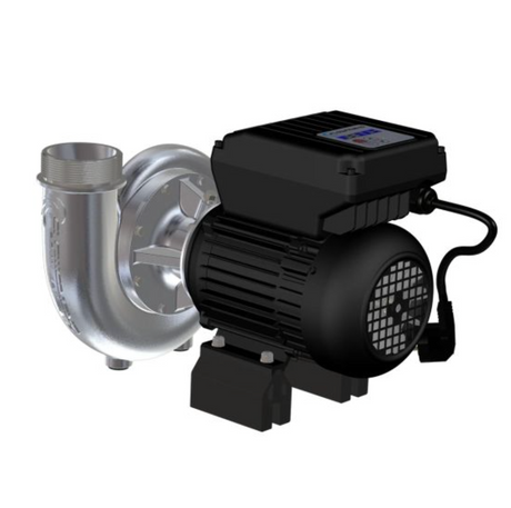 FlowFriend Premium HPN110 Hochdruckpumpe Rückansicht Edelstahlhydraulik Teichpumpe Poolpumpe Druckpumpe Aquakultur Filteranlage 53 m³/h 16 m Förderhöhe IE4+ PMSM Dauerbetrieb IP55