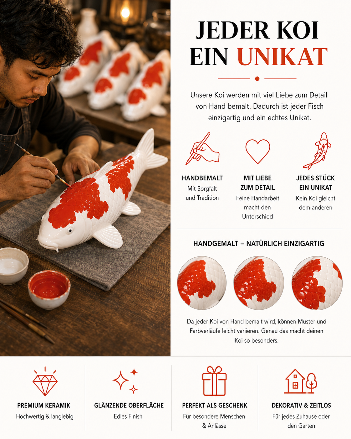 hochwertigen Koi Figuren