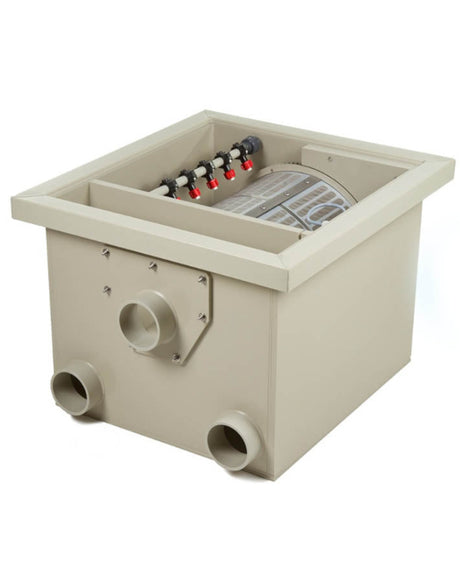 Kompakter Trommelfilter mit automatischer Reinigung für kleine Teichanlagen