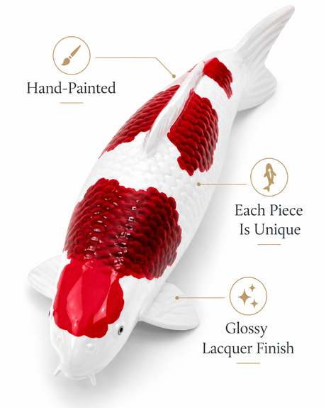 Limitierte Koi Figur Ai Goromo – handbemalte Koi Figuren Hand Painted