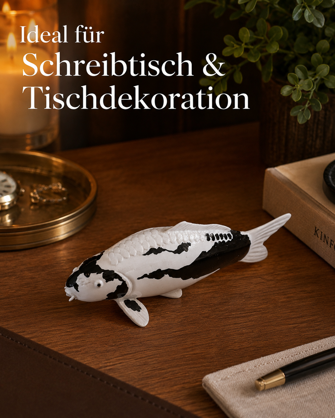 Limitierte Koi Figur Kumonryu – handbemalte Koi Figuren stilvolle Teich- & Gartendekoration