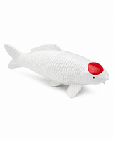 Limitierte Koi Figur Tancho Kohaku – handbemalte Koi Figuren stilvolle Teich- & Gartendekoration