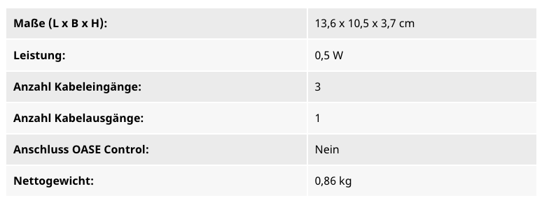 Oase LunAqua Connect Controller OASE Switch zur Steuerung von Garten- und Teichbeleuchtung