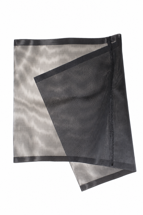 Original OASE Bandgewebe für BioTec ScreenMatic Teichfilter, graues feinmaschiges Ersatzfilterband mit verstärkten Rändern, gefaltet auf weißem Hintergrund dargestellt.