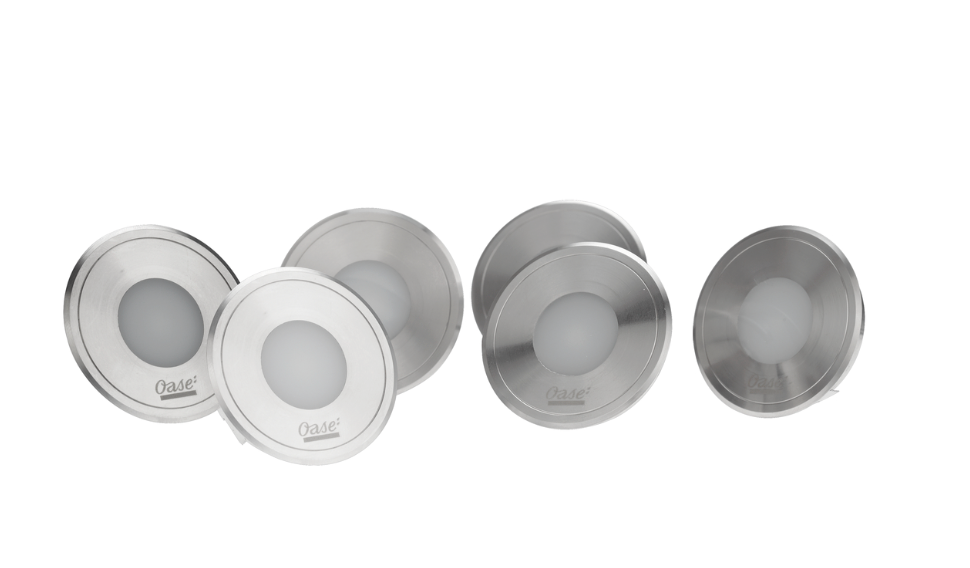 OASE LunAqua Terra LED Set 6 mit mehreren LED-Bodeneinbauleuchten