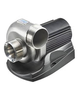 Anschlussansicht der Oase AquaMax Eco Titanium Schwerkraftfilterpumpe mit Edelstahlgehäuse