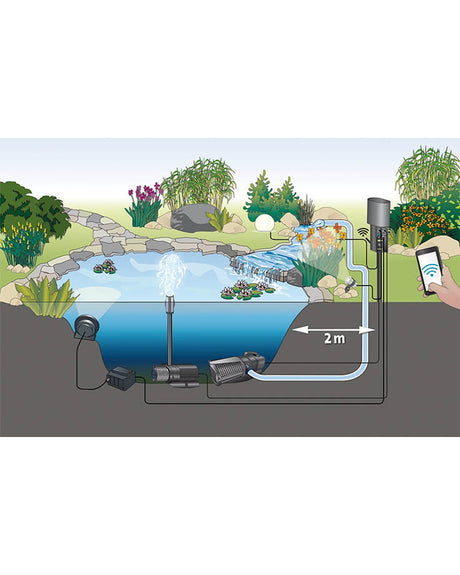 Große Fontänenanlage Pumpe Oase